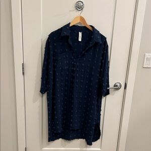 Navy Blue Shirt Dress